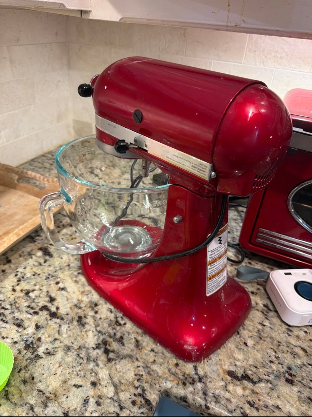KitchenAid Glass Bowl 5-Qt. Artisan - Candy Apple Red!